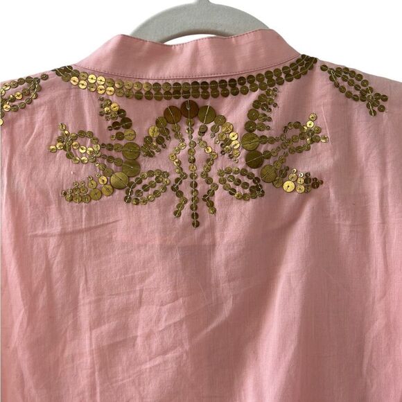 Figue Sequin Embellished Jasmine Tunic Top in Pink - Picture 9 of 10